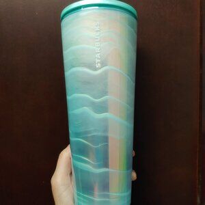 Starbucks Spring Seafoam 2024 cup with added bunny topper (New)